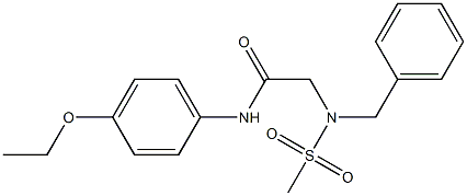 2-[benzyl(methylsulfonyl)amino]-N-(4-ethoxyphenyl)acetamide Struktur