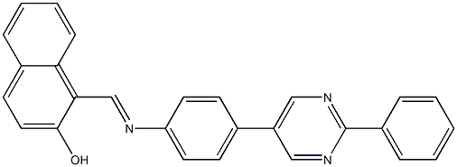 1-({[4-(2-phenyl-5-pyrimidinyl)phenyl]imino}methyl)-2-naphthol Struktur