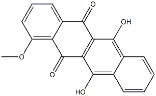 6,11-dihydroxy-1-methoxy-5,12-naphthacenedione Struktur