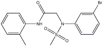 2-[3-bromo(methylsulfonyl)anilino]-N-(2-methylphenyl)acetamide Struktur