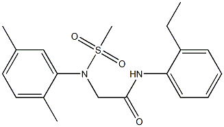 2-[2,5-dimethyl(methylsulfonyl)anilino]-N-(2-ethylphenyl)acetamide Struktur