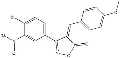 3-{4-chloro-3-nitrophenyl}-4-(4-methoxybenzylidene)-5(4H)-isoxazolone Struktur