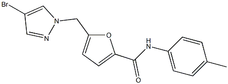 5-[(4-bromo-1H-pyrazol-1-yl)methyl]-N-(4-methylphenyl)-2-furamide Struktur