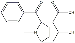 1-benzoyl-3-hydroxy-8-methyl-8-azabicyclo[3.2.1]octane-2-carboxylic acid Struktur