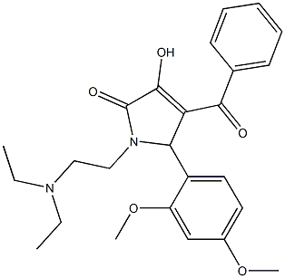 4-benzoyl-1-[2-(diethylamino)ethyl]-5-(2,4-dimethoxyphenyl)-3-hydroxy-1,5-dihydro-2H-pyrrol-2-one Struktur