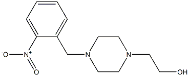 2-(4-{2-nitrobenzyl}-1-piperazinyl)ethanol Struktur