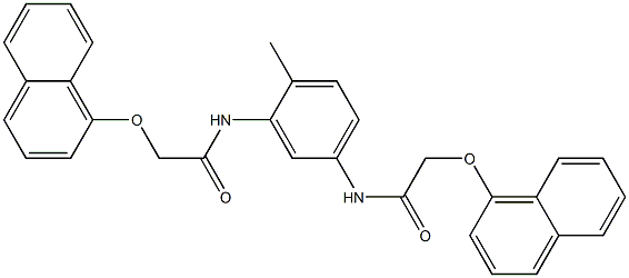 N-(2-methyl-5-{[(1-naphthyloxy)acetyl]amino}phenyl)-2-(1-naphthyloxy)acetamide Struktur