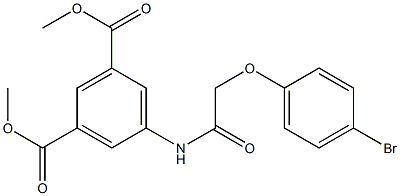 dimethyl 5-{[(4-bromophenoxy)acetyl]amino}isophthalate Struktur