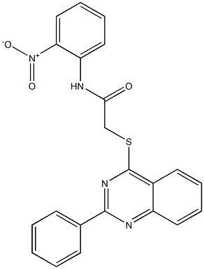 N-{2-nitrophenyl}-2-[(2-phenylquinazolin-4-yl)sulfanyl]acetamide Struktur