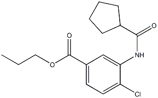 propyl 4-chloro-3-[(cyclopentylcarbonyl)amino]benzoate Struktur