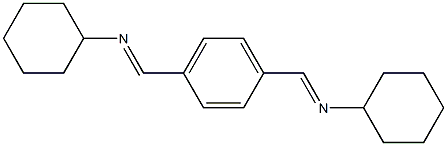 N-cyclohexyl-N-{4-[(cyclohexylimino)methyl]benzylidene}amine Struktur