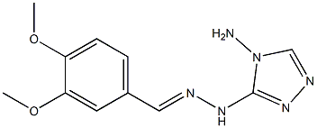 3,4-dimethoxybenzaldehyde (4-amino-4H-1,2,4-triazol-3-yl)hydrazone Struktur