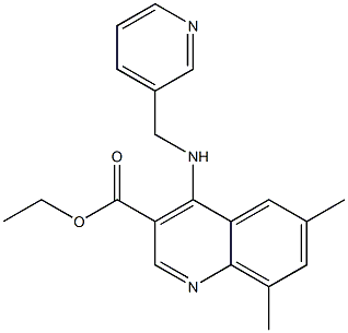 ethyl 6,8-dimethyl-4-[(3-pyridinylmethyl)amino]-3-quinolinecarboxylate Struktur