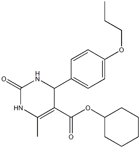 cyclohexyl 6-methyl-2-oxo-4-(4-propoxyphenyl)-1,2,3,4-tetrahydro-5-pyrimidinecarboxylate Struktur