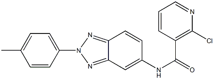 2-chloro-N-[2-(4-methylphenyl)-2H-1,2,3-benzotriazol-5-yl]nicotinamide Struktur