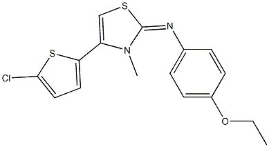 N-(4-(5-chloro-2-thienyl)-3-methyl-1,3-thiazol-2(3H)-ylidene)-N-(4-ethoxyphenyl)amine Struktur