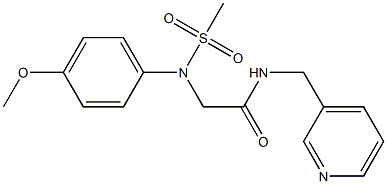 2-[4-methoxy(methylsulfonyl)anilino]-N-(3-pyridinylmethyl)acetamide Struktur