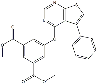 dimethyl 5-[(5-phenylthieno[2,3-d]pyrimidin-4-yl)oxy]isophthalate Struktur