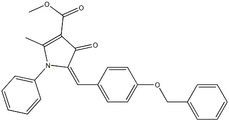 methyl 5-[4-(benzyloxy)benzylidene]-2-methyl-4-oxo-1-phenyl-4,5-dihydro-1H-pyrrole-3-carboxylate Struktur