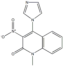 3-nitro-4-(1H-imidazol-1-yl)-1-methylquinolin-2(1H)-one Struktur