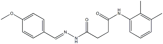 N-(2,3-dimethylphenyl)-4-[2-(4-methoxybenzylidene)hydrazino]-4-oxobutanamide Struktur