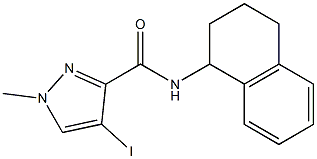 4-iodo-1-methyl-N-(1,2,3,4-tetrahydro-1-naphthalenyl)-1H-pyrazole-3-carboxamide Struktur