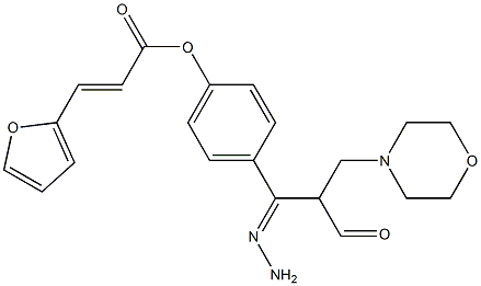 4-{2-[3-(4-morpholinyl)propanoyl]carbohydrazonoyl}phenyl 3-(2-furyl)acrylate Struktur