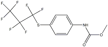 methyl 4-[(1,1,2,2,3,3,3-heptafluoropropyl)sulfanyl]phenylcarbamate Struktur