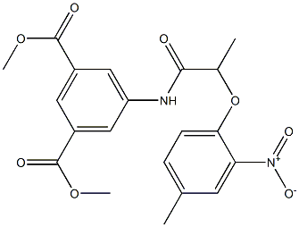 dimethyl 5-[(2-{2-nitro-4-methylphenoxy}propanoyl)amino]isophthalate Struktur