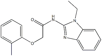 N-(1-ethyl-1H-benzimidazol-2-yl)-2-(2-methylphenoxy)acetamide Struktur