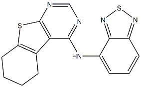 N-(2,1,3-benzothiadiazol-4-yl)-5,6,7,8-tetrahydro[1]benzothieno[2,3-d]pyrimidin-4-amine Struktur