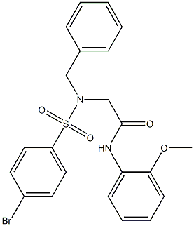 2-{benzyl[(4-bromophenyl)sulfonyl]amino}-N-(2-methoxyphenyl)acetamide Struktur