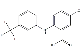 5-methoxy-2-[3-(trifluoromethyl)anilino]benzoic acid Struktur