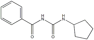 N-benzoyl-N'-cyclopentylurea Struktur