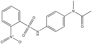 N-methyl-N-(4-{[(2-nitrophenyl)sulfonyl]amino}phenyl)acetamide Struktur