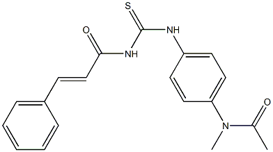 N-methyl-N-{4-[({[(E)-3-phenyl-2-propenoyl]amino}carbothioyl)amino]phenyl}acetamide Struktur