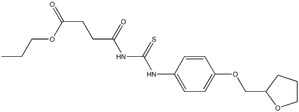 propyl 4-oxo-4-({[4-(tetrahydro-2-furanylmethoxy)anilino]carbothioyl}amino)butanoate Struktur