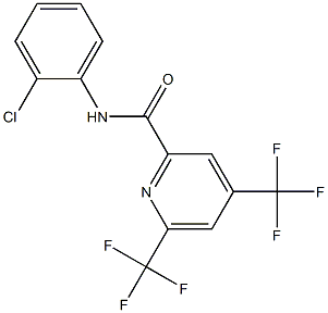 N-(2-chlorophenyl)-4,6-bis(trifluoromethyl)-2-pyridinecarboxamide Struktur