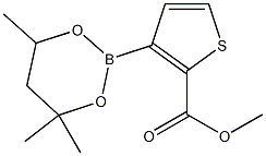 Methyl 3-(4,4,6-trimethyl-1,3,2-dioxaborinan-2-yl)thiophene-2-carboxylate Struktur