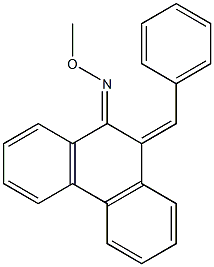 (10Z)-9,10-Dihydro-9-(methoxyimino)-10-(benzylidene)phenanthrene Struktur