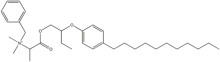 N,N-Dimethyl-N-benzyl-N-[1-[[2-(4-undecylphenyloxy)butyl]oxycarbonyl]ethyl]aminium Struktur