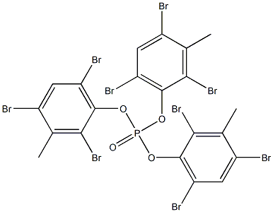 Phosphoric acid tris(2,4,6-tribromo-3-methylphenyl) ester Struktur