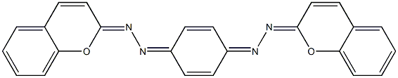 2,5-Cyclohexadiene-1,4-dione bis(2H-1-benzopyran-2-ylidene hydrazone) Struktur