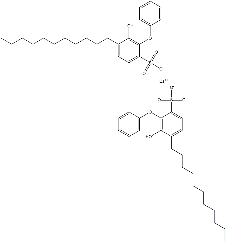 Bis(6-hydroxy-5-undecyl[oxybisbenzene]-2-sulfonic acid)calcium salt Struktur