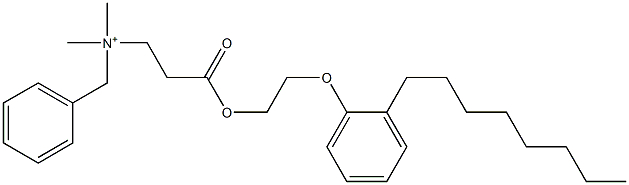 N,N-Dimethyl-N-benzyl-N-[2-[[2-(2-octylphenyloxy)ethyl]oxycarbonyl]ethyl]aminium Struktur