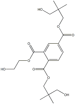 1,2,4-Benzenetricarboxylic acid 2-(2-hydroxyethyl)1,4-bis(3-hydroxy-2,2-dimethylpropyl) ester Struktur