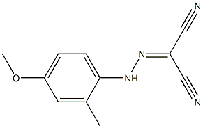 2-(4-Methoxy-2-methylphenyl)hydrazonomalononitrile Struktur