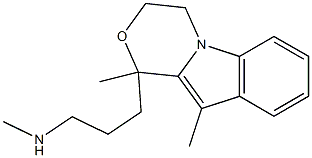 3,4-Dihydro-1,10-dimethyl-1-(3-methylaminopropyl)-1H-[1,4]oxazino[4,3-a]indole Struktur