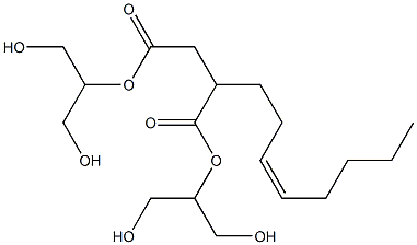 2-(3-Octenyl)succinic acid bis[2-hydroxy-1-(hydroxymethyl)ethyl] ester Struktur