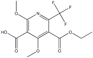 4,6-Dimethoxy-2-trifluoromethylpyridine-3,5-dicarboxylic acid 3-ethyl ester Struktur